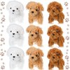 Sumind 9 Pcs Valentine Mini Plush Dog Stuffed Animals Bulk Dog Plush Party Favors Small Soft Plush Dog Toy for Easter Goodie Bag Fillers Baby Show Birthday(Curly Puppy)