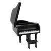 Dollhouse Grand Piano,1:12 Miniature Simulation Grand Piano with Stool Furniture Crafts Ornaments for Doll House Decoration Accessories(Black)