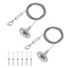MECCANIXITY 250 x 1.5mm Adjustable Hanging Wires Kit, Heavy Duty Stainless Steel Wire Rope with Single Hooks for Picture Photo Light LED Screen Curtain Billboards DIY Mounting Clamp Pack of 2