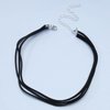Iaceble Vintage Layered Velvet Choker Necklace Black Suede Collar Necklace Short Leather Velvet Necklace Gothic Velvet Suede Necklace Jewelry for Women and Girls