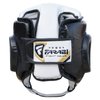 Farabi Sports Head Guard U Shape Boxing Headgear Kickboxing Martial Arts Training Boxing Helmet (L/XL, Black/White)