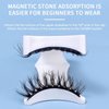 Magnetic Eyelashes with Applicator, Reusable Dual Magnetic Lashes Kit without Eyeliner Magnetic Eyelashes Natural Look Wispy False Eyelashes No Glue or Liner Needed, Easy to Wear
