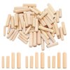 smseace 400PCS Straight Groove Wooden Dowel Pins with Tapered End with Bevel Angle, 1/4 "5/16" 3/8 "(6mm, 8mm, 10mm) Wooden Dowel Pins, Used for Crafts, Furniture, DIY Manual, Etc.MD-4S-400P
