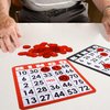 GSE Games & Sports Expert 500 Pieces 3/4-Inch Red Bingo Chips, High-Contrast Transparent Counting Chips for Bingo Games, Parties