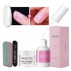 Aokitec Clear Dip Powder For Nails - 28g Build Powder Nail Repair Kit with 15ml Nail Repair Glue for Broken Cracked Split Weak Nails Ideal Solution Emergency Easy Quick Fix Air Dry Salon Home Use