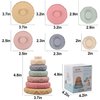 Stacking Rings Soft Toys for Babies 6 Months and up Old Girls Boys - Toddlers Sensory Educational Montessori Baby Blocks - Developmental Teething Learning Stacker - Baby Teething Toys