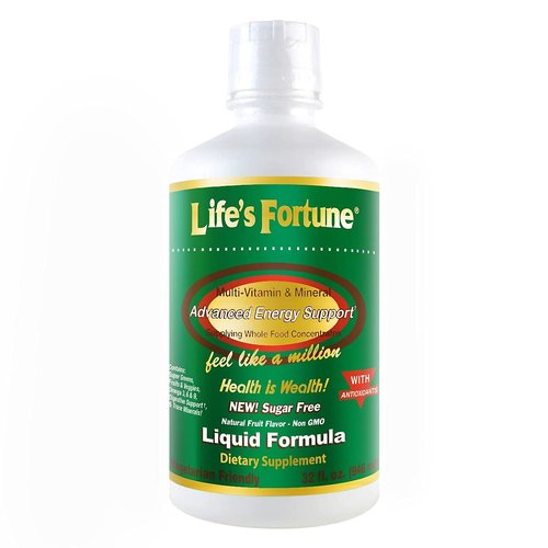 Life's Fortune Whole Food Multivitamin Liquid, Natural Energy Source, Full of Vitamins, Amino Acids, Enzymes, Greens, Fruits, Veggies, 32 Fluid Ounces