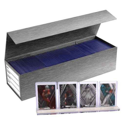 MZONGZI Trading/Gaming Card Storage Box (1p Black Silver box+1p Acrylic stand)