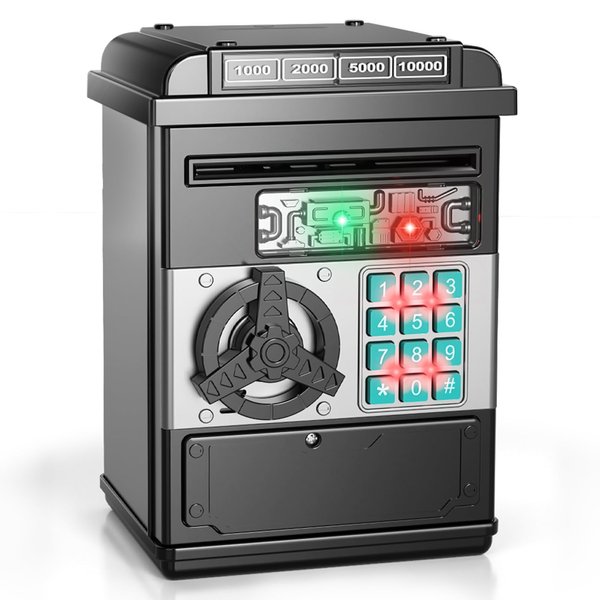 Bennol Kids Piggy Bank for Girls Boys, Electronic ATM Piggy Money Banks Cash Coin Toys for Kids 3 4 5 6 7 8 9 Years Old Birthday Gifts