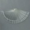 AHIER 50 PCS Transparent Nail Swatches Sticks, Fan-shaped Nail Art Tips, Nail Polish Display Board Practice Sticks with Metal Screw Holder