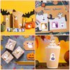 Whaline 300Pcs Halloween Ghost Stickers Scene Roll Make a Face Stickers Trick or Treat Self Adhesive Stickers Halloween Ghost DIY Craft Stickers for DIY Art Crafts Halloween Party Favor Decor, 6