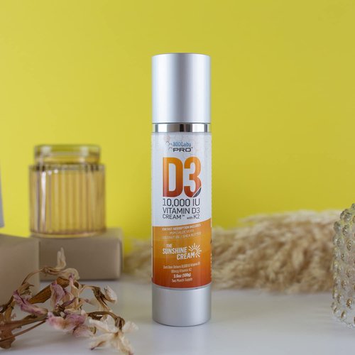 All Natural Vitamin D3 10000IU Vitamin D Cream Maximum Strength, Fight Vitamin D Deficiency Naturally - with Vitamin K2 & Olive Leaf Extract - Three Month Supply - Safe & Effective (10,000IU - 3.6oz)