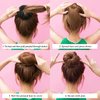 Hair Bun Maker Set 6 PCS - Ring Style Hair Bun Donut (1 L, 2 M and 3 S) with 20 Hair Bobby, Pins 5 Elastic Bands and 4 Pony Hair Tools for Long Hair (Blonde)
