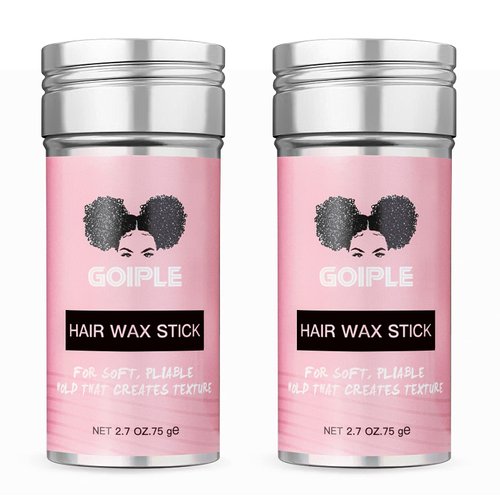 Goiple Hair Wax Stick - Long-Lasting, Smoothing & Slick Pomade Stick for Hair Wigs, Styling Waxes for Fly Away & Edge Frizz Hair, 2.7oz each