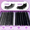 Lash Clusters 100D+200D Thick Volume Eyelash Clusters 12-22mm Long Cluster Lashes Fluffy Eyelash Extensions Individual Lashes Clusters DIY at Home Eyelashes D Curl Lash Extension by FOINEMYED