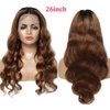 Tendersse Ombre Lace Front Wig Human Hair Pre Plucked 1b/30 Body Wave Glueless Lace Front Wigs Brazilian Virgin Hair 150% Density Blonde Color Human Hair Wigs For Black Women(26inch)