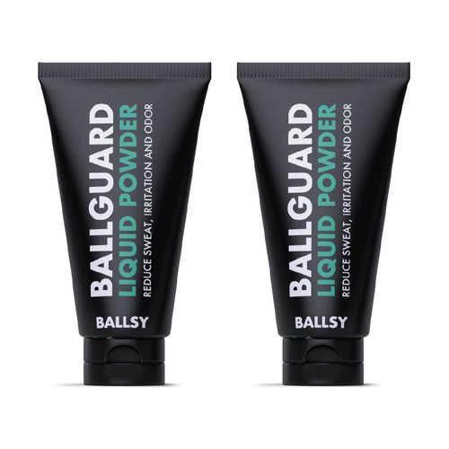 Ballsy Groin Deodorant for Men, Ballguard, Anti-Chafing, Anti-Itch Groin Cream, Quick Drying Liquid Powder, Protects from Sweat, Odor, and Irritation 3.4 oz (2 Pack) - Valentines Day Gifts for Him