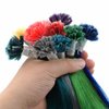 Rainbow Colorful Pre Bonded U Tip Fusion Human Hair Hair Extension Nail Tip Keratin Stick Straight Nail Tipped Pre-bonded Hair Extensions For Women 10 strands 20'' Long (20inch (10strands/lot), Blue)