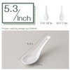 DOWAN 5.3" Asian Soup Spoons Set of 12 - White Ceramic Dessert Spoons- Perfect for Pho, Miso, Wonton, Ramen, Dumpling, Macaron - Dishwasher & Oven Safe