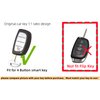 REPROTECTING Silicone Rubber Key Fob Cover Compatible with 2016-2021 Hyundai Elantra Elantra GT Ioniq Sonata Tucson SY5MDFNA433《not for Keys with Eject/fold Buttons》(4 Button Smart Key, Black Grey)