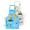 WERNNSAI 2 Pack Kids Aprons - Truck Kids Art Aprons for Boys Waterproof Toddler Chef Aprons Cooking Baking Painting Gardening Apron for Kids with Pocket Kitchen Classroom Art Smocks Age 2-5 Years