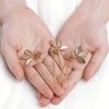 Unicra Wedding Hair Pins Flower Hairpins Hair Set Leaf Jewelry Decorative Bridal Hair Accessories for Women and Girls Pack of 3 (Gold)