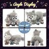 Hopearl LED Musical Stuffed Husky Lighting Up Singing Plush Toy Playset Mommy Dog with 3 Baby Puppies in her Tummy Lullaby Animated Soothe for Mom Toddler Girls, Gray, 17''