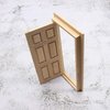 AUEAR, 1:12 Dollhouse Miniature Furniture Unpaint Wooden Doors for DIY Scene Doll Home Furniture Craft (6 Panel)