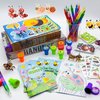 85 Pieces Insects Bugs Party Favors Butterfly Beetle Bee School Exchange Gifts Coloring Books Stacking Crayons Tattoo Puzzle DIY Sticker Stampers Class Reward Prizes for Spring Summer Party Supplies