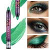 MEICOLY 2Pcs Green Eyeshadow Stick,Metallic Shimmer Crayon Green Eye Shadow Christmas Eye Makeup,Christmas Stocking Stuffers Gift,Waterproof&Long Lasting Shiny Bright Rotating Glitter Eyeshadow Sticks