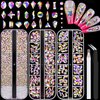 2750Pcs AB Glass Nail Rhinestones 240Pcs Multi Shapes Flatback Gems Crystal + 2510Pcs 1.5-4mm Round Beads, Manicure Diomand Jewelry Gemstones for Nail Design Makeup Acrylic Nails Decoration