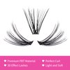 Lash Clusters Individual Lashes Cluster Mixed Tray D Curl Lash Clusters DIY Eyelash Extensions Individual Cluster Lashes Self-application at Home (40D-0.07D,12-18mm)