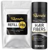 Hair Fibers for Thinning Hair and Refill (45g, Dark Brown) - Root Touch Up & Hair Powder For Gray Hair Cover Up - Instantly Thicker & Fuller Look - Completely Conceals Hair Loss in 15 Seconds