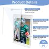 unlemoni 6ct Magnetic Card Holders for Trading Cards, 35PT Magnetic Card Holder Hard Plastic Baseball Card Case Protecor Display for Sports Cards, Standard Cards, Game Cards, MTG Cards