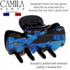 Camila Paris CP2440 French Hair Clip for Women, Small Handmade, Blue, Girls Hair Claw Clips Jaw Fashion Durable Styling Hair Accessories for Women, Strong Hold No Slip Grip, Made in France