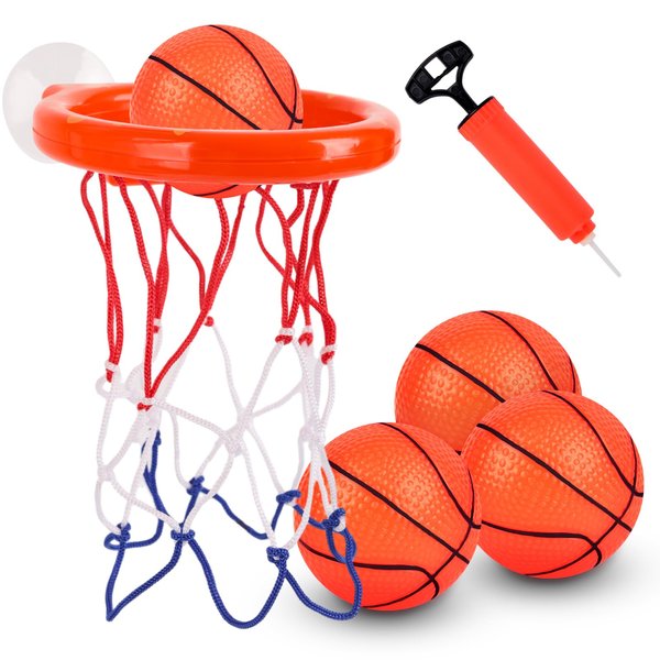 LovesTown Bath Toys, Bathtub Basketball Hoop for Kids Toddlers, Basketball Hoop & Balls Set, Shower Toys Bathtub Shooting Game, Birthday Goodie Bag Stuffers, Party Favors