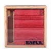KAPLA 40 Squares Red - Wooden Construction Set - 40 Red Colored Building Planks - for Ages 3+