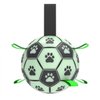 Glow in The Dark Dog Toy - Light Up Soccer Dog Ball, Interactive Pet Toy for Any Size - Indoor and Outdoor Use, Straps for Easy Grab (6 inch)