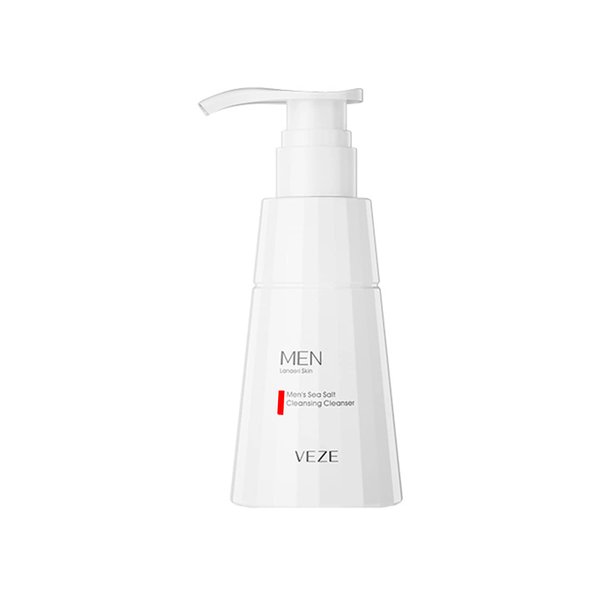 VENZEN Men's Face Foam Washer Sea Salt Deep Cleansing Facial Skin Cleanser Oil Control 150g / 5.07fl.oz