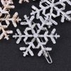 Beaupretty 8 Pieces Christmas Snowflake Hairpins Blue Rhinestone Snowflake Hair Clips Metal Bobby Pins Winter Barrettes for Women Girls