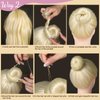FANDAMEI 20PCS Hair Nets Invisible and 40PCS U Shaped Hair Pins Set, 20PCS 50cm Hair Nets for Bun Gold Elastic Edge Mesh and 40pcs Hair Bun Pins for Women, girls, Ballet Bun Maker Dance (Gold)