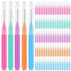 Healeved 100pcs Interdental Brushes,Braces Flossers Braces Brush for Cleaner Tooth Flossing Head Oral Hygiene Flosser (5colors)