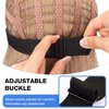 Noverlife Adjustable Elastic Band for Wigs (2 Count), Black, Wig Accessory with Silicone Strips for Non-Slip Secure Grip, Comfortable and Breathable, Removable Buckles for Easy Wear and Removal