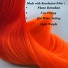 Red Orange Braiding Hair Pre stretched,Pre stretched Kanekalon Synthetic Braiding Hair Extensions for Braids