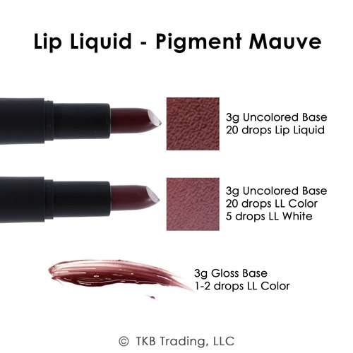 TKB Lip Liquid Color | Liquid Lip Color for TKB Gloss Base, DIY Lip Gloss, Pigmented Lip Gloss and Lipstick Colorant, Made in USA (1floz (30ml), Pigment Mauve)