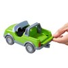 HABA Little Friends Out and About Playset with 2 Toy Figures and Green Momentum Motor Vehicle