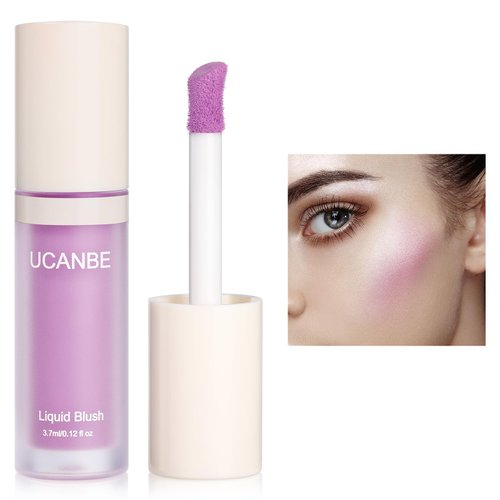 UCANBE Liquid Matte Blush Makeup for Cheeks, Highly Pigmented, Long Lasting, Anti-scratch, Natural-Looking, Daily Use Makeup Blush Suitable for Women Girls(06 Lavender)