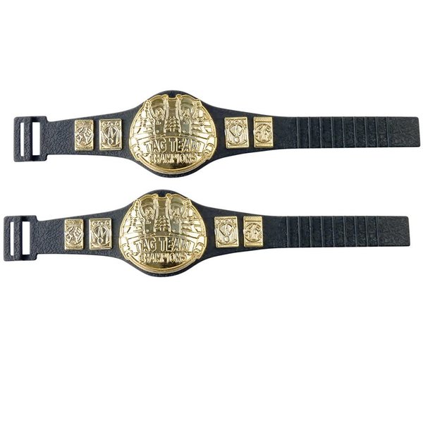 Set of 2 Tag Team Championship Belts for Wrestling Action Figures [5.75 Inches Long]