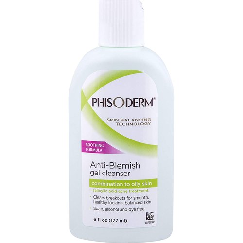 pHisoderm Anti-Blemish Gel Facial Wash 6 oz (Pack of 10)