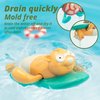 DUCKBOXX XX Pull-String Wind-up Swimming Beach Buddy Bath Toys, No Battery Mold-Free Anti-Rust Interactive Montessori Toy for Kids (Turtle & Beaver -- 2pcs)